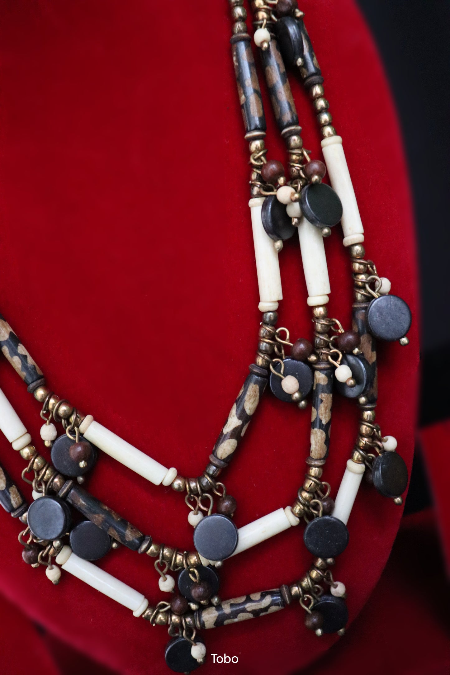 Ethereal Sands Triple Strand Necklace