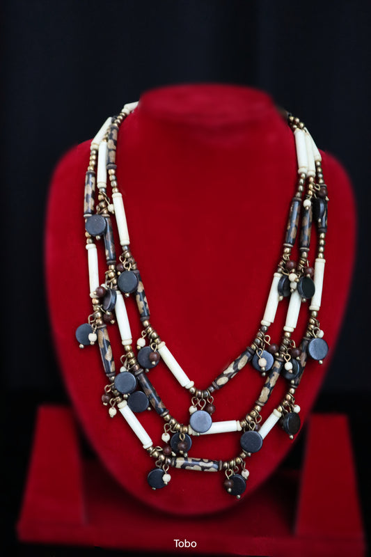 Ethereal Sands Triple Strand Necklace