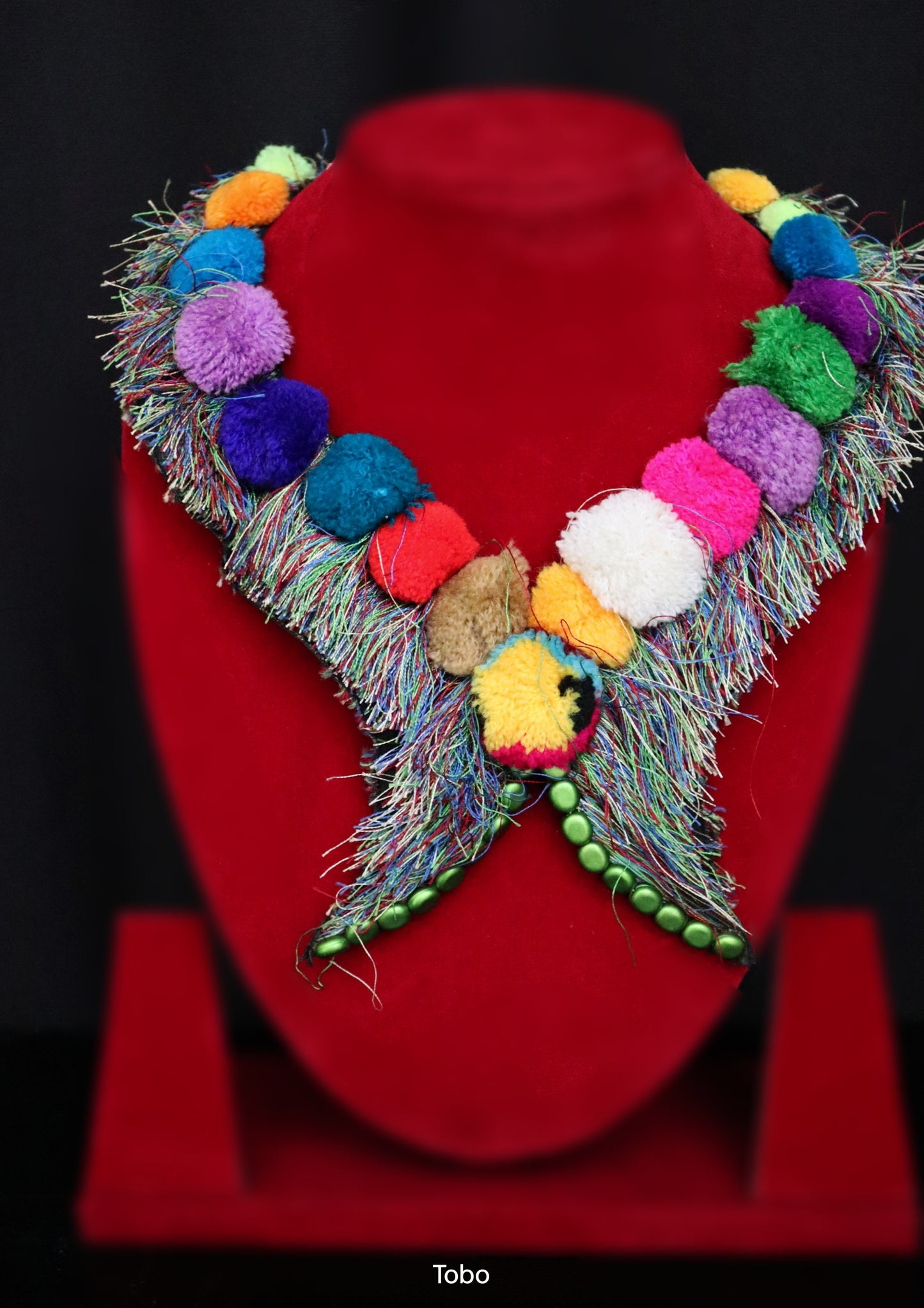 Rainbow Pompom Delight Necklace