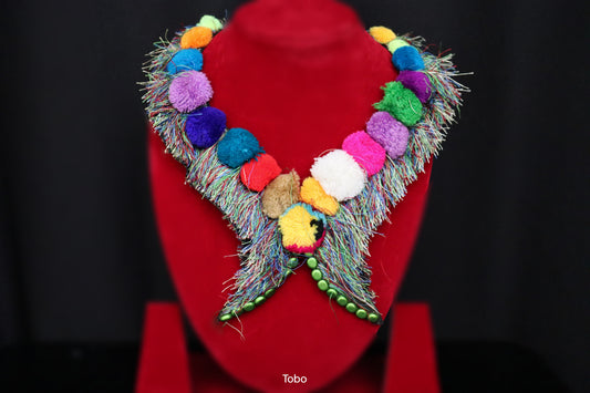 Rainbow Pompom Delight Necklace