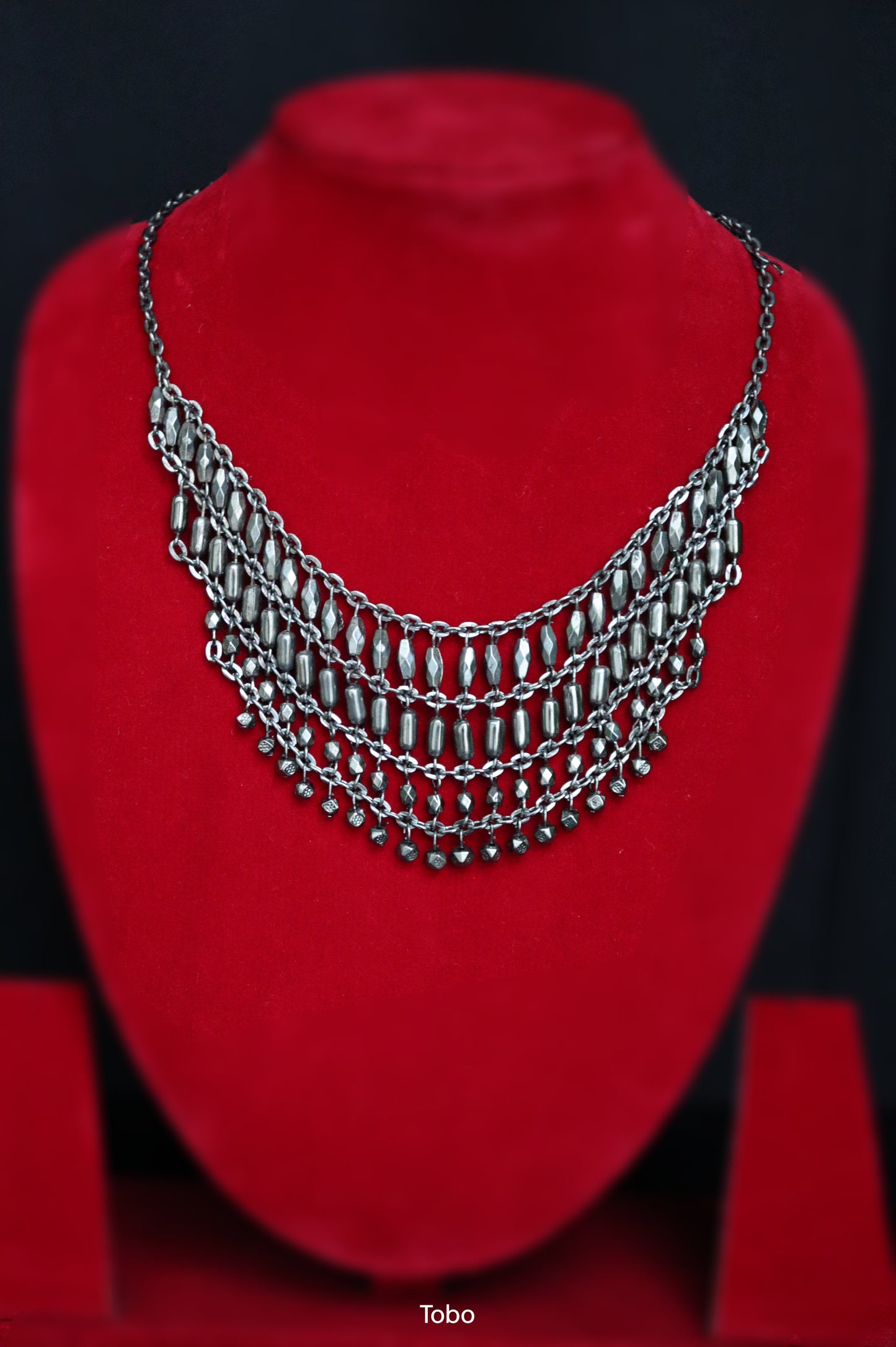 Midnight Cascades Collar Necklace