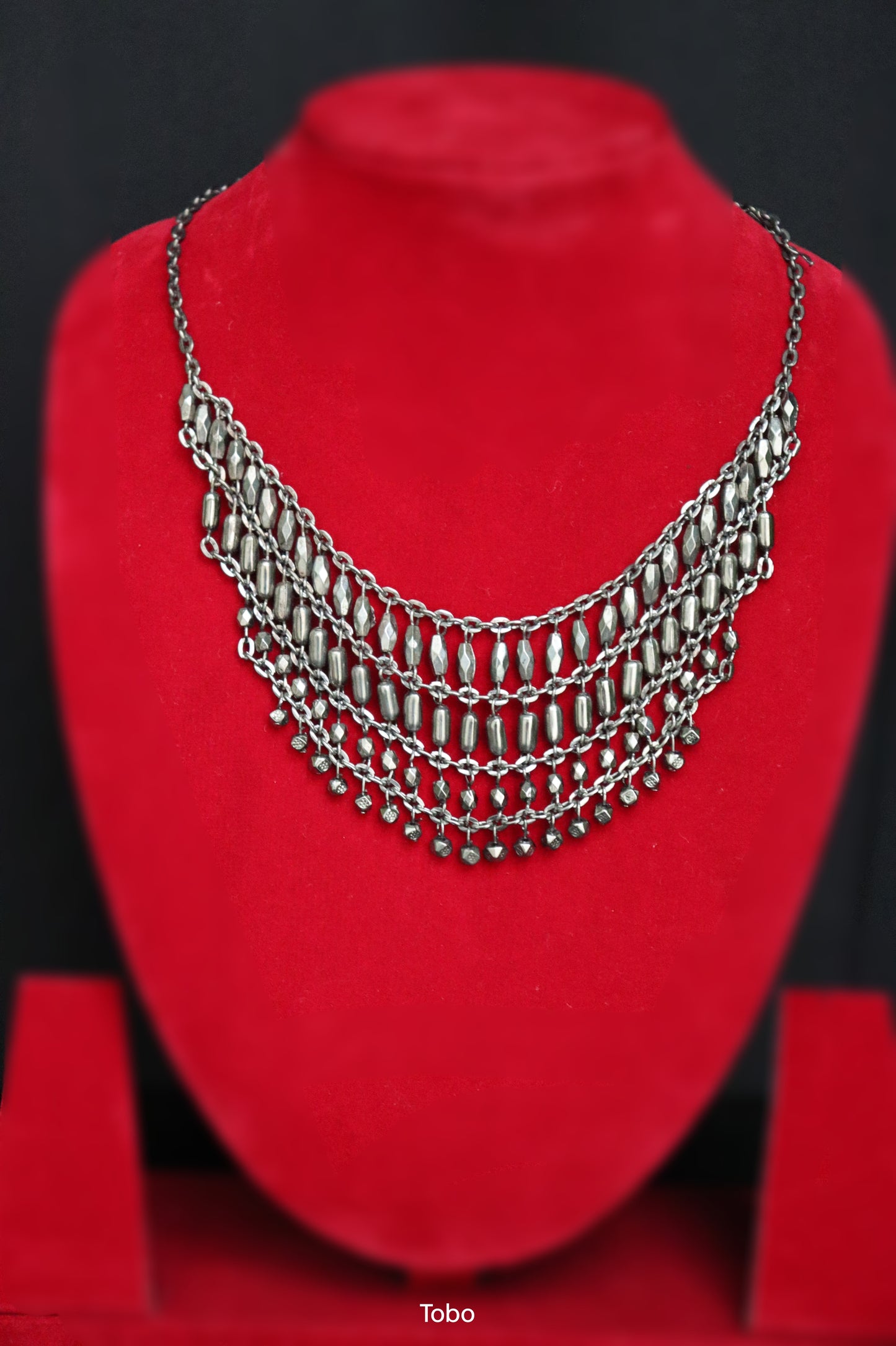 Midnight Cascades Collar Necklace