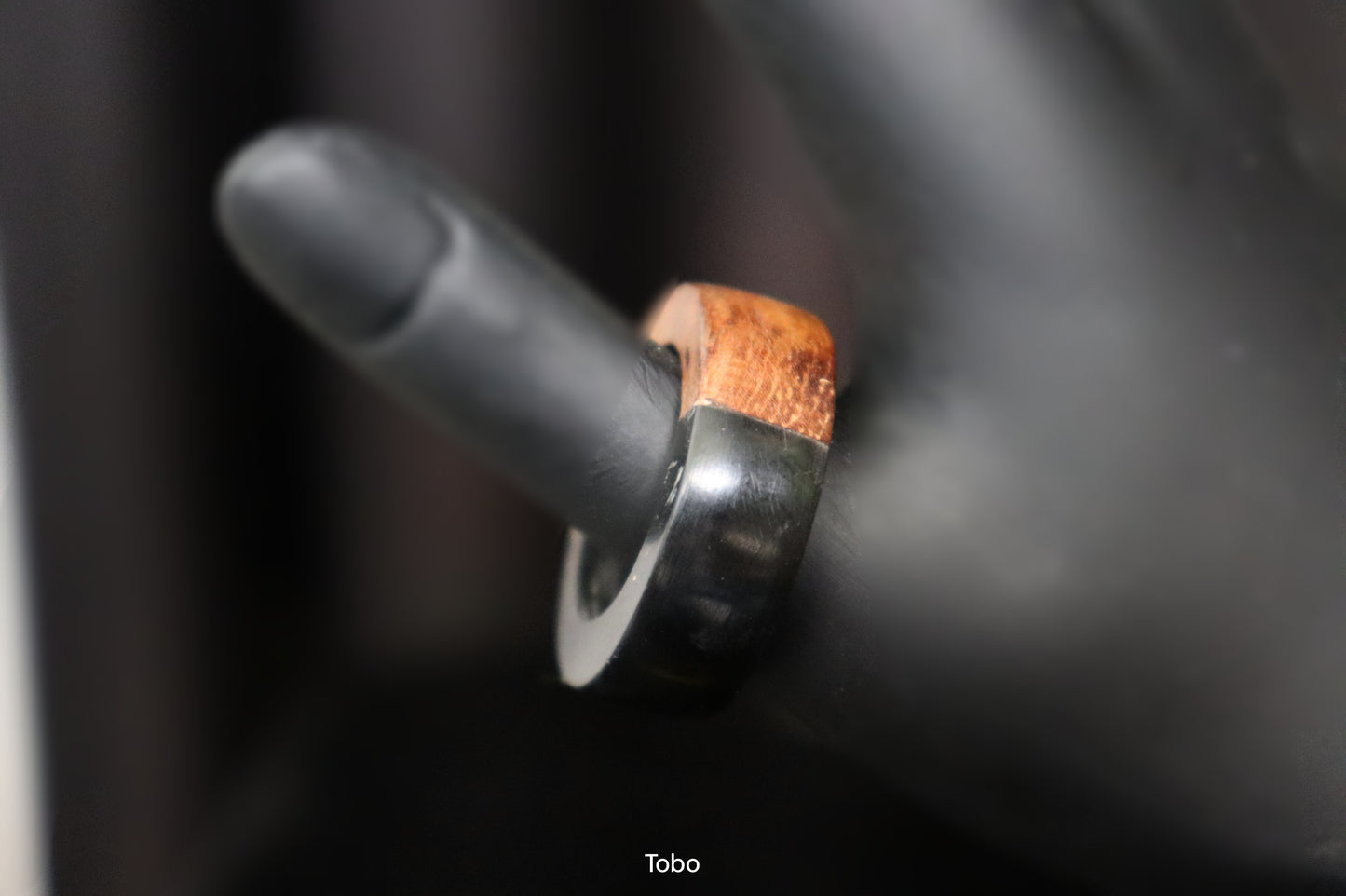 Midnight Timber Resin Ring