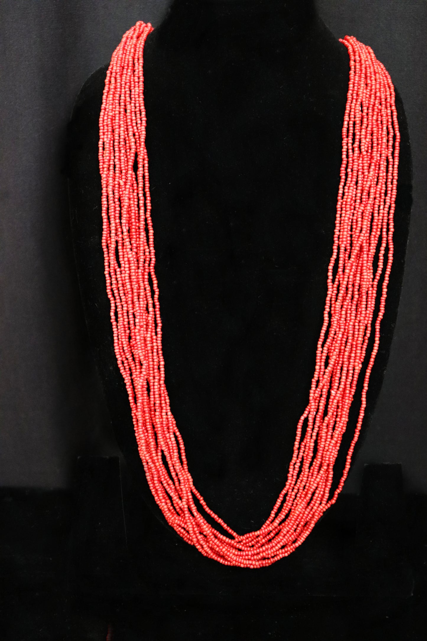 Multilayered Sunset Orange Necklace