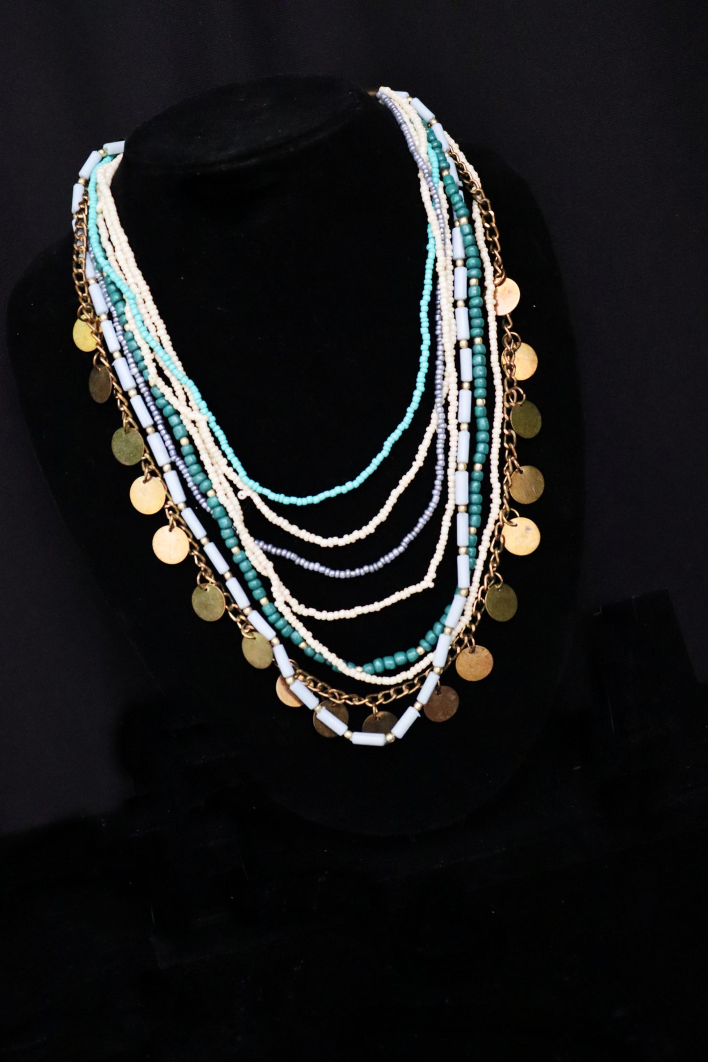 Azure Breeze Eight Strand Necklace