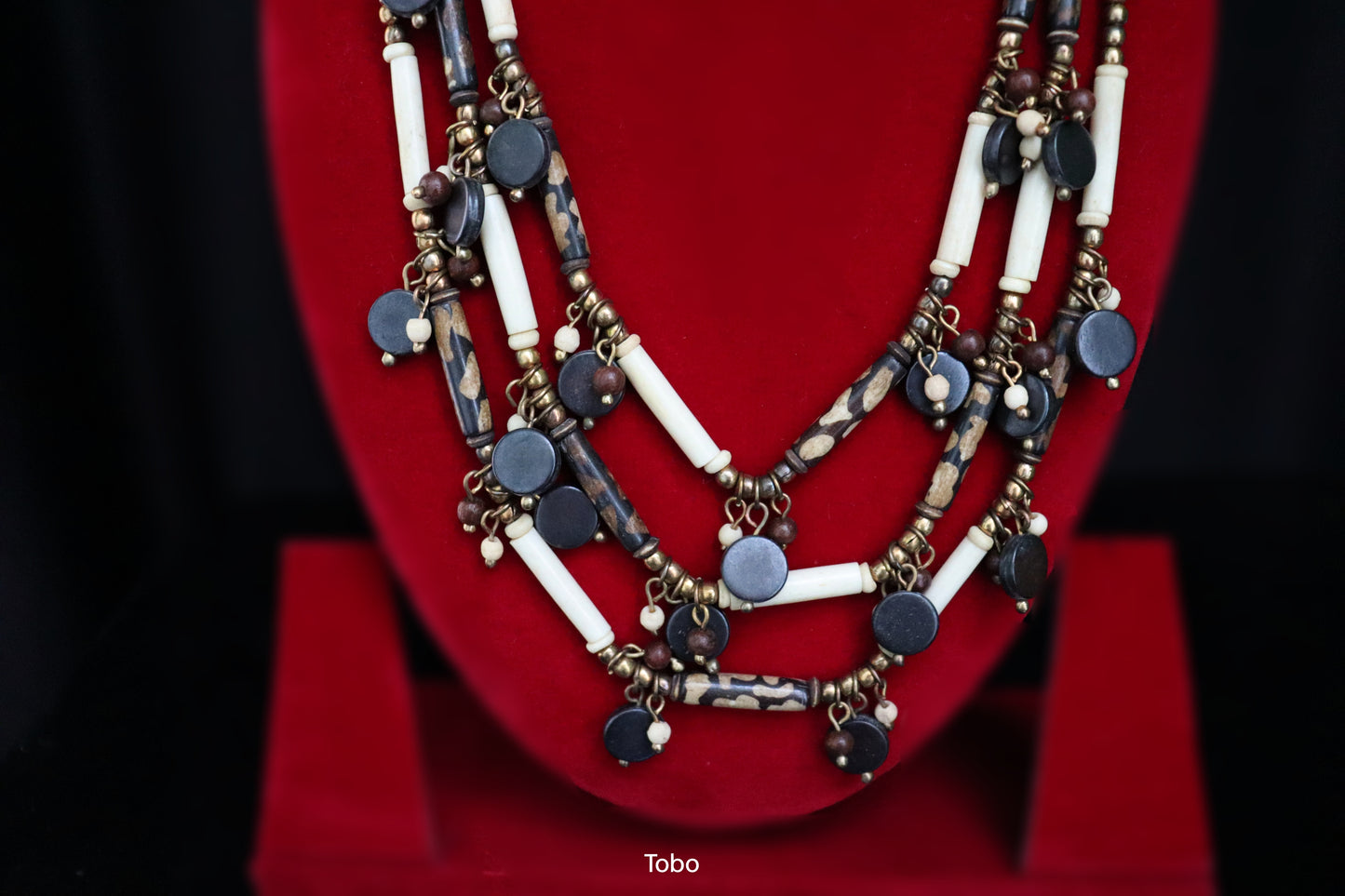 Ethereal Sands Triple Strand Necklace